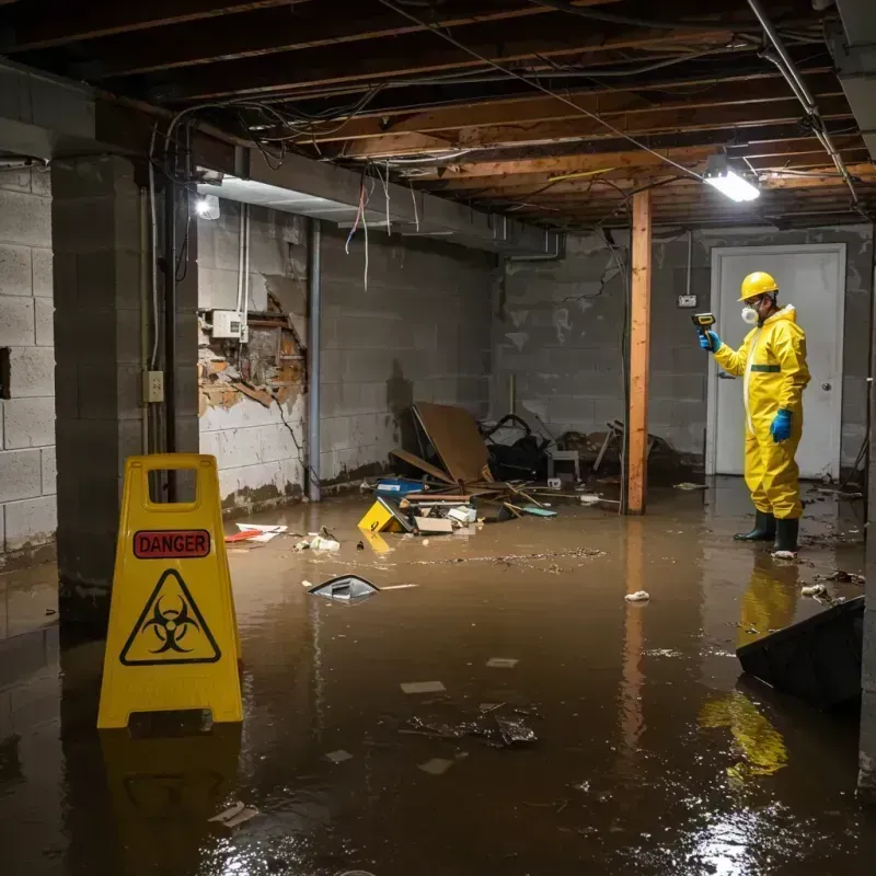 Flooded Basement Electrical Hazard in Wilton Manors, FL Property